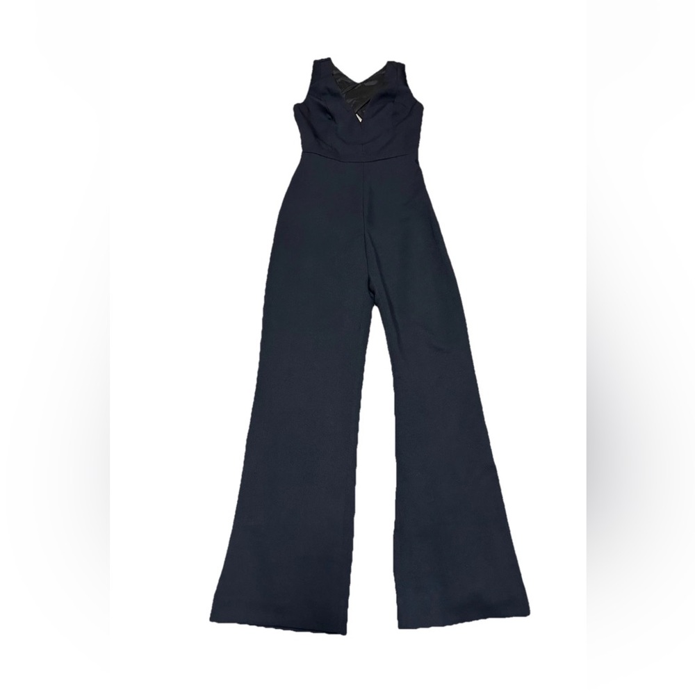 Kookai Black Sleeveless Wide Leg Jumpsuit Cutout Back Size 36 / Small
